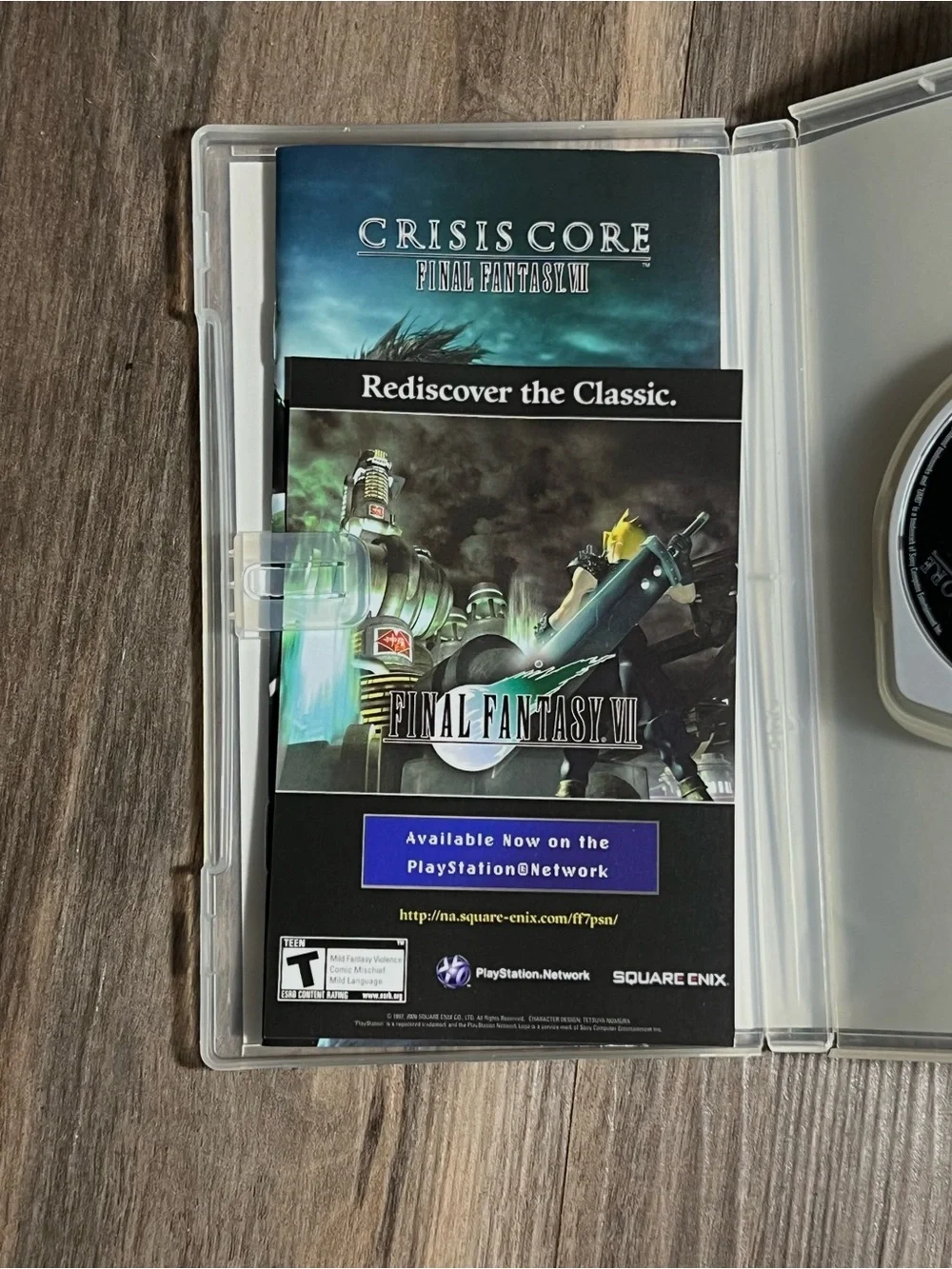Crisis Core: Final Fantasy VII (Sony PSP 2008) CIB Tested: Works PlayStation